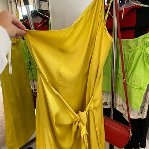 Yellow lovers and friends one shoulder dress!